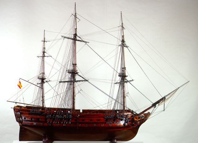 Modelo del navío San Ildefonso (1785-1805), después HMS San Ildefonso (1805-1816).